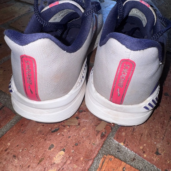 Brooks Launch GTS 8 Running Shoes Gray Pink Purple Womens Size 9.5 Clean - Picture 4 of 6